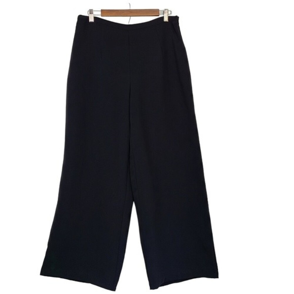 Cupio New Womens Wide Leg Black Lined Dress Pants Size Medium